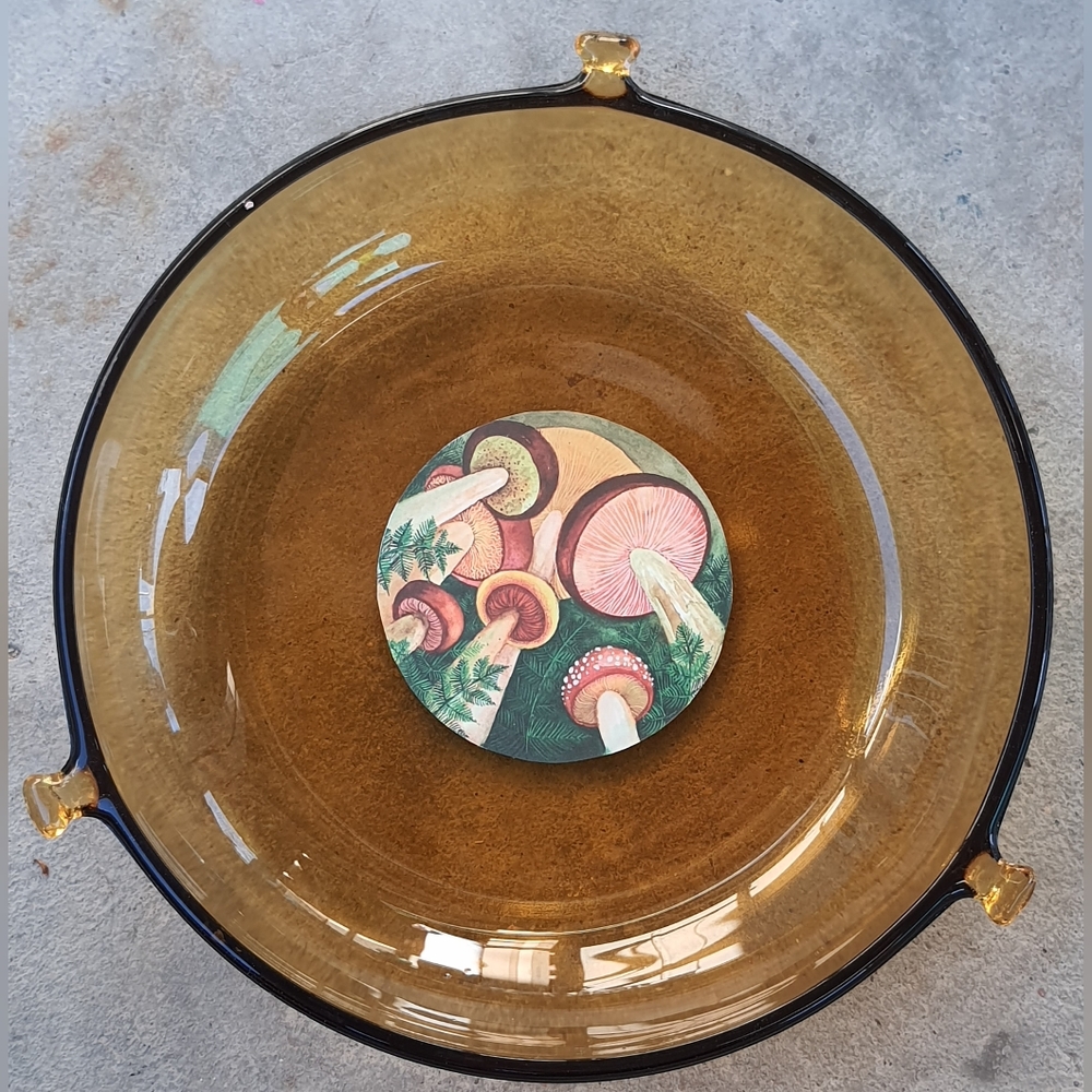 Mushroom Sage Bowl Incense Dish
